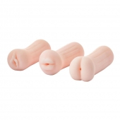 Набор из 3 мастурбаторов The Girl Next Door Tina - Dream Toys - в Барнауле купить с доставкой