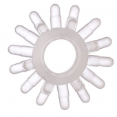 Прозрачное гелевое эрекционное кольцо с шипиками - Toyfa Basic - в Барнауле купить с доставкой