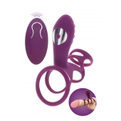 Фиолетовая эрекционная вибронасадка Halo Halo C-Ring Sleeve - Toy Joy - в Барнауле купить с доставкой