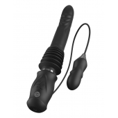 Черный автоматический вибромассажер с вибропулей Ultimate Silicone Thruster - Pipedream - купить с доставкой в Барнауле