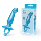 Голубая анальная пробка для массажа простаты Hither Silicone Prostate Plug - 14,3 см. - b-Vibe - в Барнауле купить с доставкой