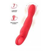 Розовый вибратор для точки G с двигающейся головкой Carnation - 19 см. - ToyFa