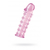 Розовая насадка на пенис с шипами - 12,5 см. - A-toys - в Барнауле купить с доставкой
