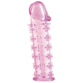 Розовая насадка на пенис с шипами - 12,5 см. - A-toys - в Барнауле купить с доставкой