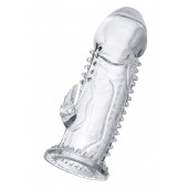 Прозрачная насадка на пенис с шипиками и коготком - 13,5 см. - A-toys - в Барнауле купить с доставкой