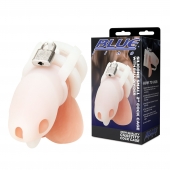 Белая клетка для пениса Silicone Small 2 in Cock Cage With Ball Divider - BlueLine - купить с доставкой в Барнауле