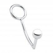 Кольцо на пенис с анальным стимулятором Stainless Steel Anal Hook   Cock Ring - BlueLine - в Барнауле купить с доставкой