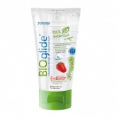 Гель-смазка на водной основе с ароматом клубники BioGlide - 80 мл. - Joy Division - купить с доставкой в Барнауле