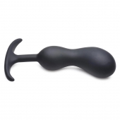 Черный массажер простаты с утяжелителями Premium Silicone Weighted Prostate Plug Large - 18,8 см. - XR Brands - в Барнауле купить с доставкой