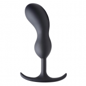 Черный массажер простаты с утяжелителями Premium Silicone Weighted Prostate Plug Large - 18,8 см. - XR Brands - в Барнауле купить с доставкой