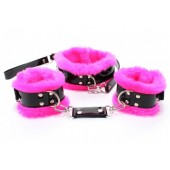 Набор с розовым мехом BDSM Light - БДСМ Арсенал - купить с доставкой в Барнауле