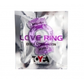 Фиолетовое виброкольцо с двумя вибропульками - Toyfa Basic - в Барнауле купить с доставкой