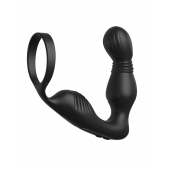 Черный вибростимулятор простаты с эрекционным кольцом Ass-Gasm Pro P-Spot Milker - Pipedream - в Барнауле купить с доставкой