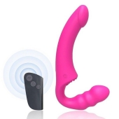 Розовый безремневой страпон Straples Strap-On Dildo - Erokay - купить с доставкой в Барнауле