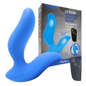 Синий вибромассажер простаты 3,5’’ Remote Control Curve P-spot Massager - 12 см. - Erokay - в Барнауле купить с доставкой