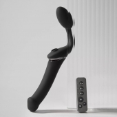 Черный безремневой вибрострапон Strap-On-Me Multi Orgasm Size XL - Strap-on-me - купить с доставкой в Барнауле