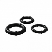 Набор из 3 черных эрекционных колец Babooom Ring Set - Adrien Lastic - в Барнауле купить с доставкой
