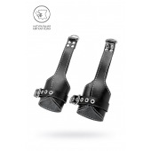 Черные подвесы с белой строчкой - Pecado - купить с доставкой в Барнауле