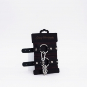 Черно-красные кожаные оковы - Crazy Handmade - купить с доставкой в Барнауле