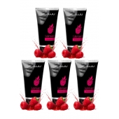 Набор из 5 съедобных лубрикантов JUJU со вкусом малины - JuJu - купить с доставкой в Барнауле