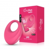 Розовое интерактивное эрекционное виброкольцо Leo - Easy toys - в Барнауле купить с доставкой