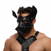 Черная кожаная маска «Собака» - Crazy Handmade - купить с доставкой в Барнауле