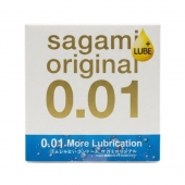 Увлажнённый презерватив Sagami Original 0.01 Extra Lub - 1 шт. - Sagami - купить с доставкой в Барнауле