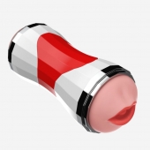 Двусторонний мастурбатор в колбе Power Grip Cup - вагина и ротик - Boys of Toys - в Барнауле купить с доставкой Двусторонний мастурбатор в колбе Power Grip Cup - вагина и ротик - Boys of Toys - в Барнауле купить с доставкой