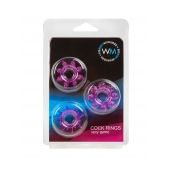 Набор из 3 лиловых эрекционных колец различной формы - Erowoman-Eroman - в Барнауле купить с доставкой