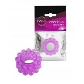 Лиловое эрекционное кольцо с 2 рядами стимулирующих шариков - Erowoman-Eroman - в Барнауле купить с доставкой
