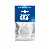 Эрекционное кольцо со стимулирующими шариками сверху и снизу - Sex Expert - в Барнауле купить с доставкой