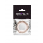 Эрекционное кольцо с бежевыми «ресничками» - Sextaz - в Барнауле купить с доставкой