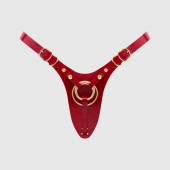 Красный пояс для фиксации насадок Strap-On-Me Leatherette Harness Fabulous - Strap-on-me - купить с доставкой в Барнауле