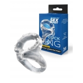 Прозрачное двойное эрекционное кольцо - Sex Expert - в Барнауле купить с доставкой