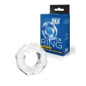 Прозрачное эрекционное кольцо в форме гайки - Sex Expert - в Барнауле купить с доставкой