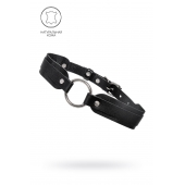 Черный кожаный чокер-ошейник со скруглёнными углами - Pecado - купить с доставкой в Барнауле