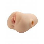 Телесный мастурбатор с вибрацией Double Pounder Vibrating Squeeze Stroker - Pipedream - в Барнауле купить с доставкой