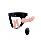 Женский страпон с 3 насадками и вибрацией - Erowoman-Eroman - купить с доставкой в Барнауле