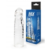 Прозрачная закрытая насадка на член - 15 см. - Sex Expert - в Барнауле купить с доставкой