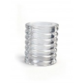 Прозрачная сквозная насадка на пенис с ребрышками - Sex Expert - в Барнауле купить с доставкой