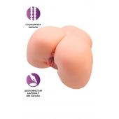 Телесный мастурбатор в форме попки с 2 любовными входами - No Name - в Барнауле купить с доставкой