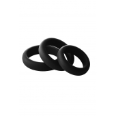 Набор из 3 черных эрекционных колец Smooth Silicone Cockring Pack - Dream Toys - в Барнауле купить с доставкой