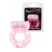 Розовое эрекционное виброкольцо с бабочкой - 1137 - в Барнауле купить с доставкой