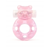 Розовое эрекционное виброкольцо в форме мишки - 1137 - в Барнауле купить с доставкой