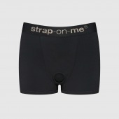 Черные трусики-боксеры для фиксации насадок Strap-on-me Harness Lingerie Allure - size S - Strap-on-me - купить с доставкой в Барнауле