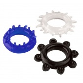 Набор из 3 эрекционных колец разного цвета и рельефа - Boys of Toys - в Барнауле купить с доставкой