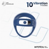 Синее интерактивное эрекционное виброкольцо Rank - Intoyou - в Барнауле купить с доставкой