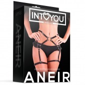 Черные стрепы на бёдра Aneir - Intoyou - купить с доставкой в Барнауле