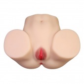 Телесный мастурбатор с 2 любовными отверстиями Olivia - Baile - в Барнауле купить с доставкой