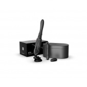 Черная секс-машина с функцией нагрева, насадками и присоской Sesh - Zalo - купить с доставкой в Барнауле